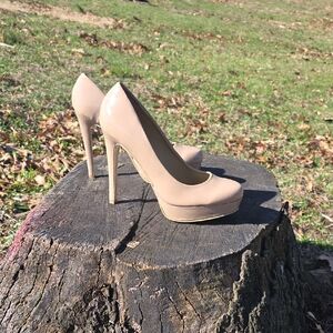 Chinese Laundry Nude Patent Platform Stiletto Pumps